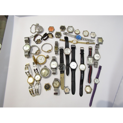 8157 - A collection of wristwatches and pocket watches including Oris, Ingersoll and Sekonda