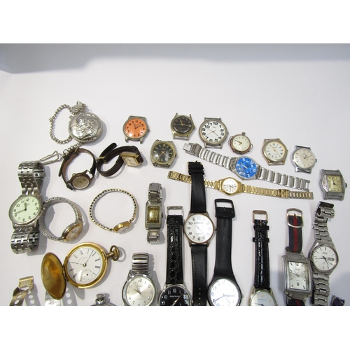 8157 - A collection of wristwatches and pocket watches including Oris, Ingersoll and Sekonda