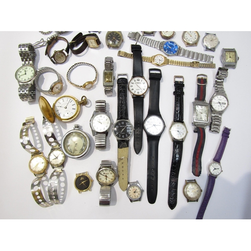 8157 - A collection of wristwatches and pocket watches including Oris, Ingersoll and Sekonda