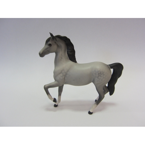 1004 - A Beswick Prancing Arab type horse in grey matt, model no. 1261 (ear a/f)
