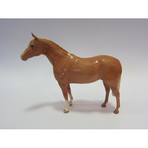 1008 - A Beswick Thoroughbred Stallion (large) in Palomino gloss, model no. 1772