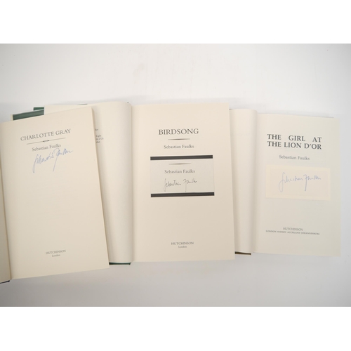 6081 - Sebastian Faulks [The French Trilogy], comprising 'The Girl at the Lion d'Or', 1989, signed piece mo... 