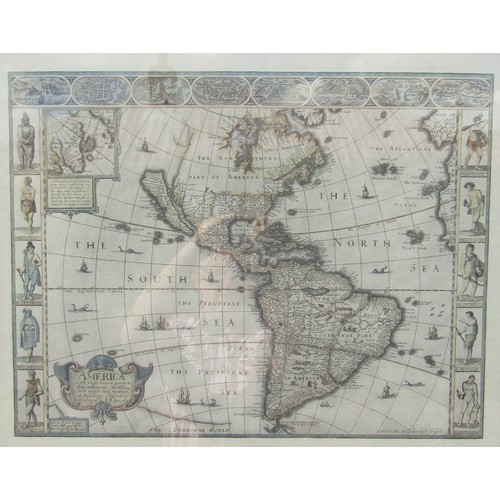 6389 - John Speed - Americas - 'America With Those Known Parts In That Unknowne Worlde....' Hand coloured e... 