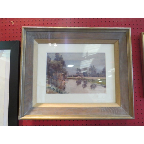 1094 - H WHITFIELD (XIX/XX): A framed and glazed watercolour of a pastoral scene. Signed bottom right. Imag... 