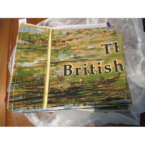 1175 - Five cotton tea towels depicting 