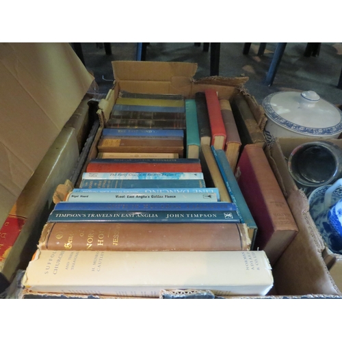 1200 - A box of Norfolk & Suffolk interest books, including H. Munro Cautley 'Suffolk Churches', Augustus J... 