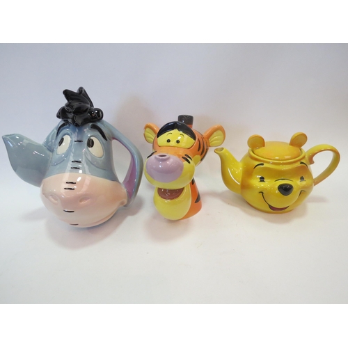 1258 - Three Cardew teapots: Tigger, Eeyore and Winnie the Pooh  (R)  £25