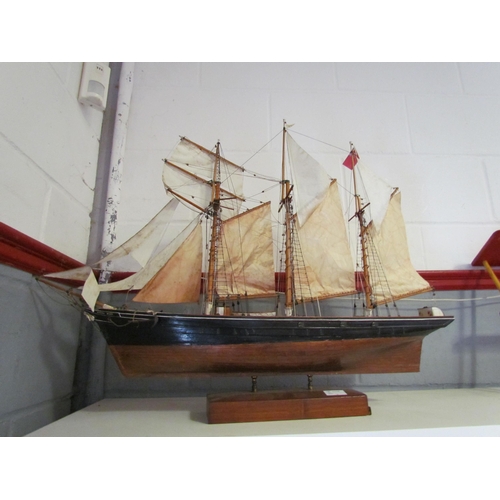 1312 - A scale model of a sailing vessel, 85cm long x 64cm tall