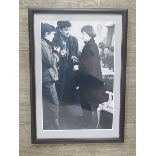 5094 - A framed and glazed photograph of Pat, Terry & Michael Winters, given to Rosalind Windebank, by the ... 