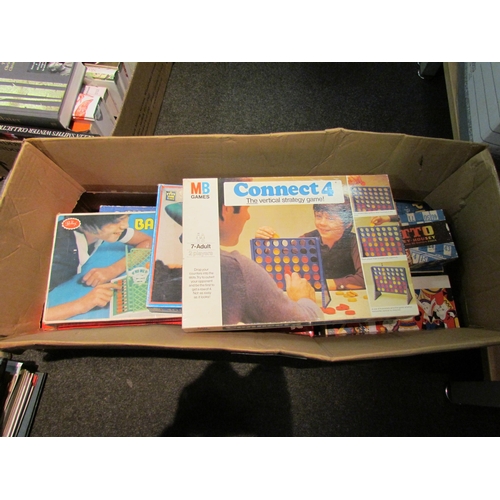 1212 - A box of vintage games; Monopoly, Thunderbirds puzzle, etc