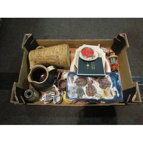 1226 - Two boxes of mixed: silver plated wares, framed pictures, jugs, etc