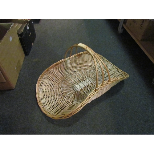 1267 - A wicker flower basket, 72cm long