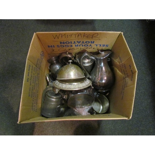 1271 - Two boxes of silver plated wares