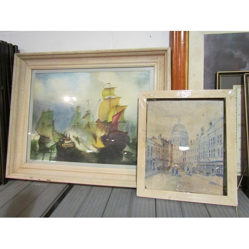 1279 - HERB CRAYMER: Two watercolours, one depicting Tam-O-Shanty galleons and the other 