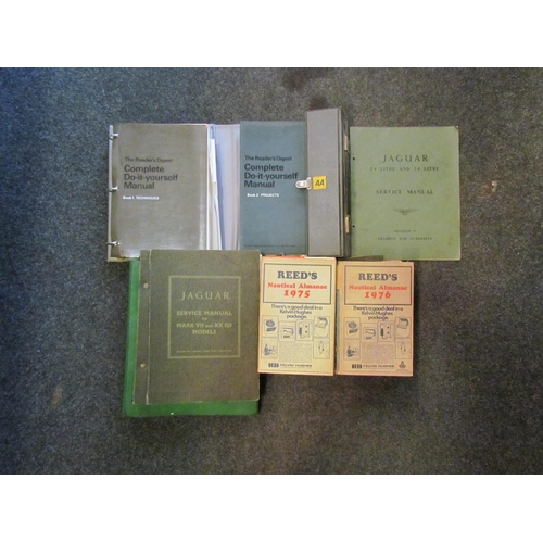 1288 - Vintage auto service manuals including Jaguar 2.4/3.4, Mk VII and XK120, Triumph 1300 together with ... 