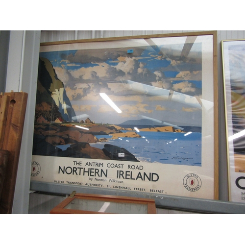 2411 - An oak framed railway print Ulster Transport