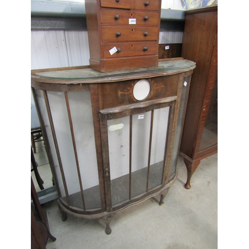 2414 - A 1960's display cabinet, a/f