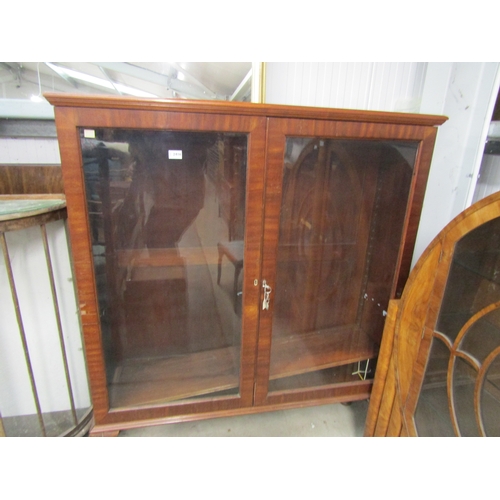 2416 - A 19th Century mahogany and glazed bookcase on a later cabriole legs, one lose      (E) £10-20