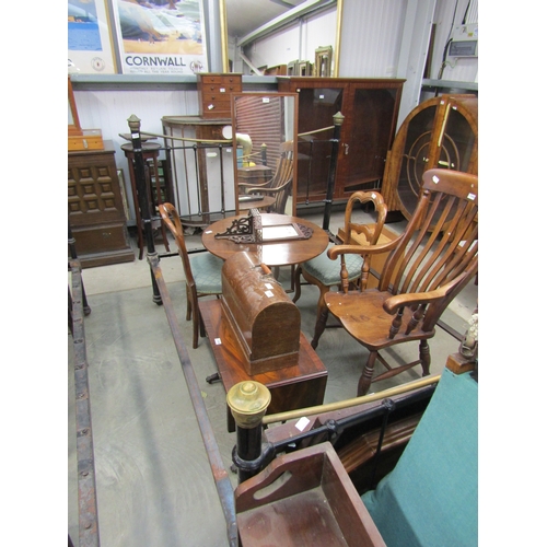 2443 - A Victorian brass and iron double bedframe with irons