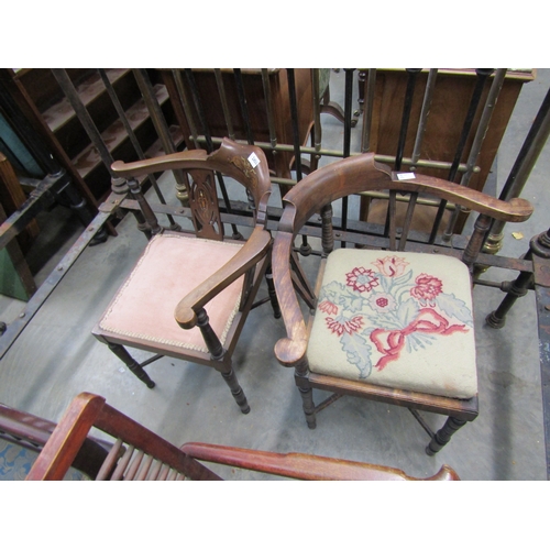 2450 - Two Edwardian corner chairs      (E) £20-30