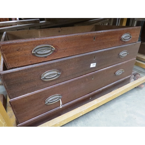 2061 - Four Georgian mahogany drawers