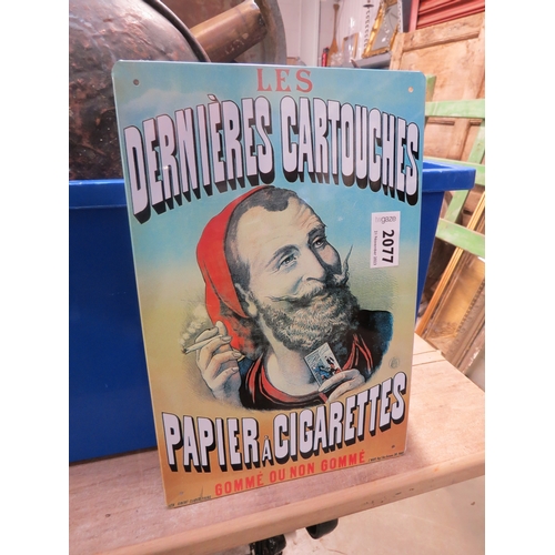 2077 - A vintage style French cigarette advertising sign          (R) £10