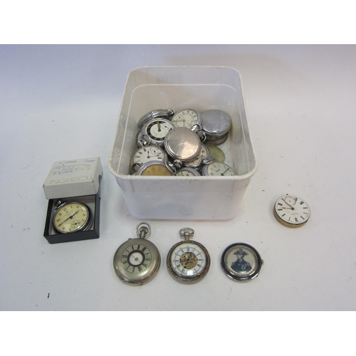 1366 - Approximately 23 pocket watches of varying makers, types and conditions, all base metal examples