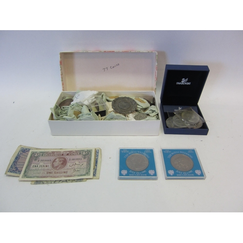 1378 - A collection of coins, mainly British 20th Century pre-decimal examples plus commemorative crowns, f... 