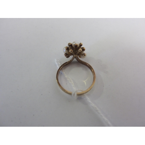 1387 - A late 19th Century old cut diamond cross over ring, unmarked. Size K, 1.9g  (R)  £70