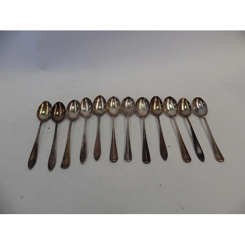 1413 - Two sets of six silver coffee spoons, Harrison Fisher & Co., Sheffield 1961 and Arthur Price & Co Lt... 