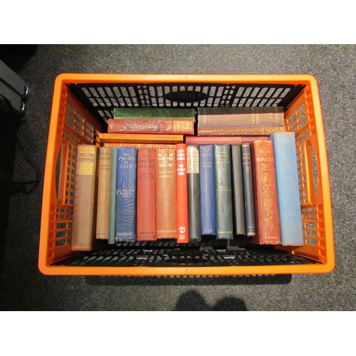 1513 - Two boxes of assorted novels, modern first editions, etc., including John Galsworthy, Kingsley Amis,... 