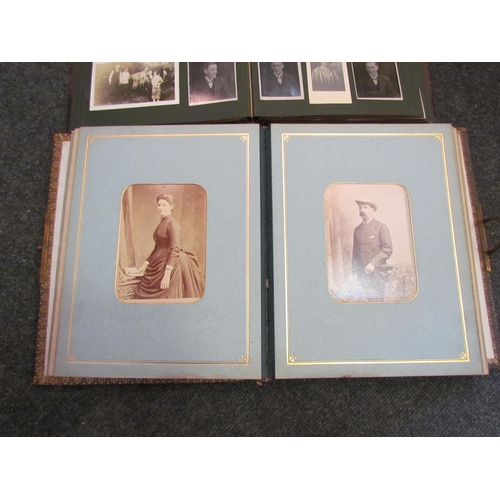 1525 - Three late 19th/early 20th Century Cartes de Visite albums together with loose photos, cuttings, etc... 