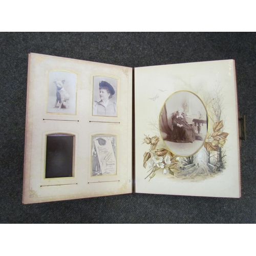 1525 - Three late 19th/early 20th Century Cartes de Visite albums together with loose photos, cuttings, etc... 