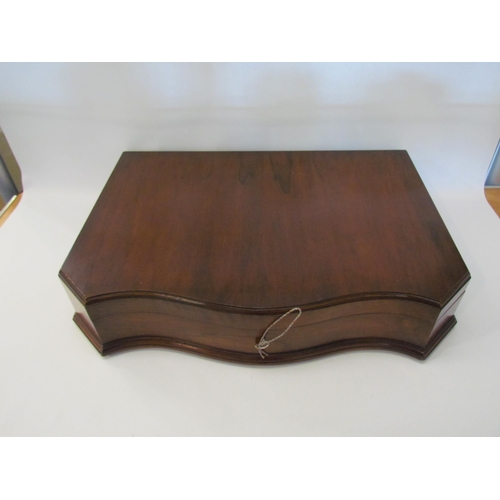 1532 - A mahogany serpentine front cutlery box  (E)  £10-20