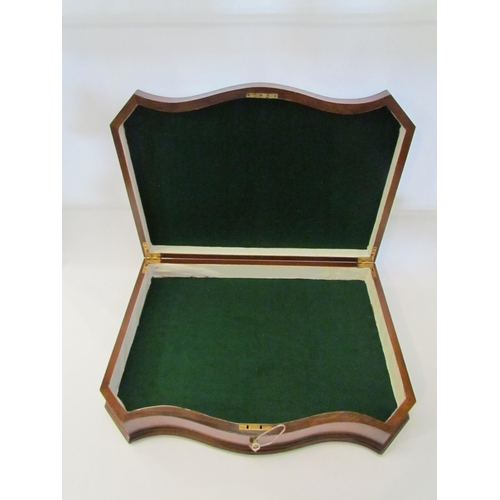 1532 - A mahogany serpentine front cutlery box  (E)  £10-20