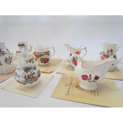 1536 - Nine Royal Worcester miniature jugs with certificates (9)   (R)  £20