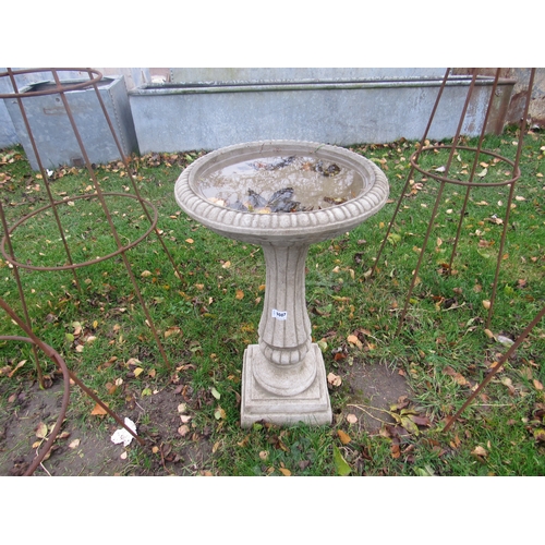 9087 - A composition fluted birdbath, 26