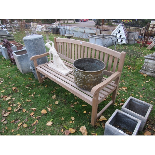 9110 - A hardwood garden bench, 59