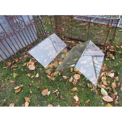 9187 - Two glass cloches