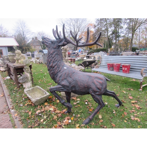 9477 - A lifesize bronzed effect study of a stag