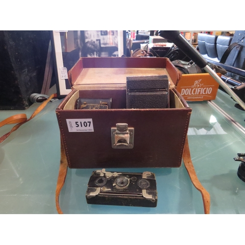 5107 - Three vintage cameras including a Ensignette No.2K Pocket Folding Camera