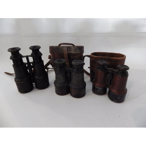5025 - Three vintage pairs of binoculars