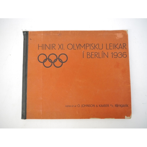 6314 - A scarce 1936 Berlin Olympics commemorative book produced by the Icelandic company O. Johnson & Kaab... 