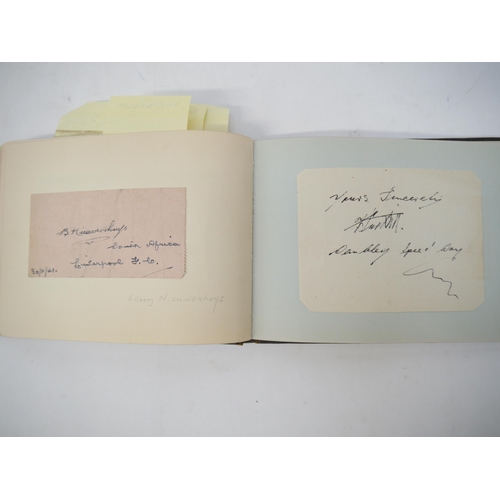 6316 - An autograph album c.1920's-1940's, signatures of several sportspeople, including footballers Tommy ... 