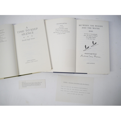 6088 - Patrick Leigh Fermor, 2 titles: 'Between the Woods and the Water. On Foot from Constantinople to the... 