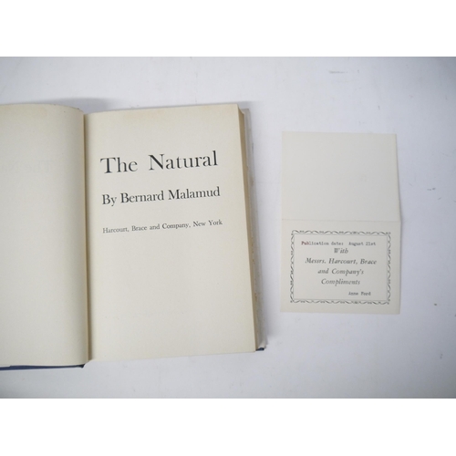 6099 - Bernard Malamud: 'The Natural', New York, Harcourt, Brace & Co, 1952, 1st edition, (stated first edi... 