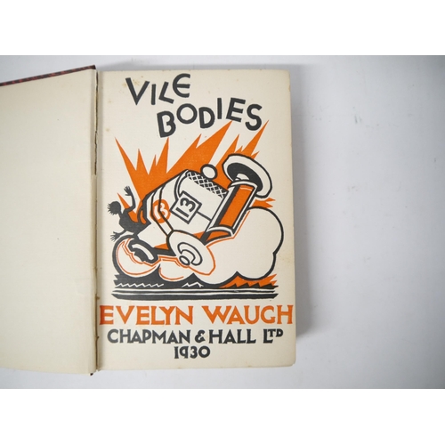 6114 - Evelyn Waugh: 'Vile Bodies', London, Chapman & Hall, 1930, 1st edition, original cloth gilt