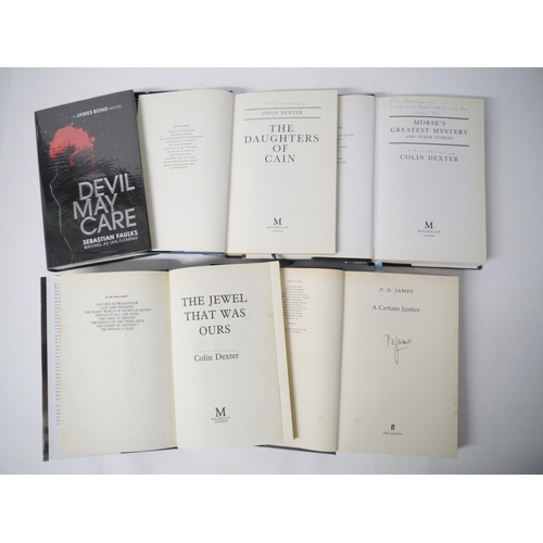 6116 - Four signed crime fiction first editions, comprising P.D. James: 'A Certain Justice', L, Faber & Fab... 