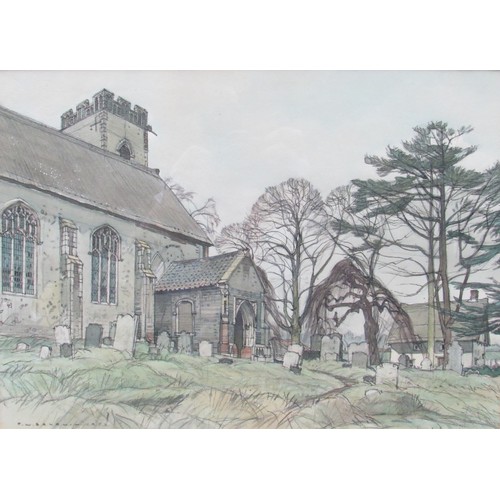 6060 - FREDERICK WILLIAM BALDWIN (1899-1984) A framed and glazed watercolour 'The Weeping Elm, Westhall, Su... 