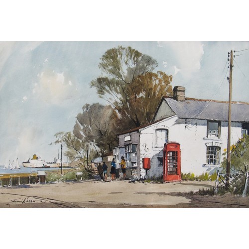 6073 - EDWARD WESSON (1910-1983) (ARR) A framed and glazed watercolour 'Bradwell Waterside, Essex'. Signed ... 